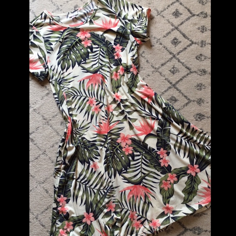 Lularoe Tropical Jessie Dress M